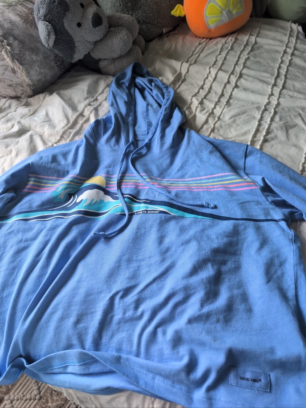 ISO Life Is Good Blue Hoodie